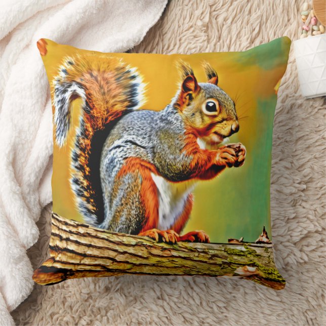 Cojín Decorativo La ardilla de la época de la naturaleza (Manta)