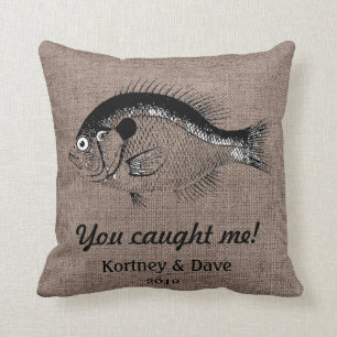 Cojín Decorativo La arpillera divertida Shell de los pescados vara