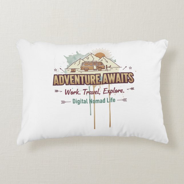Cojín Decorativo La aventura espera (Anverso)