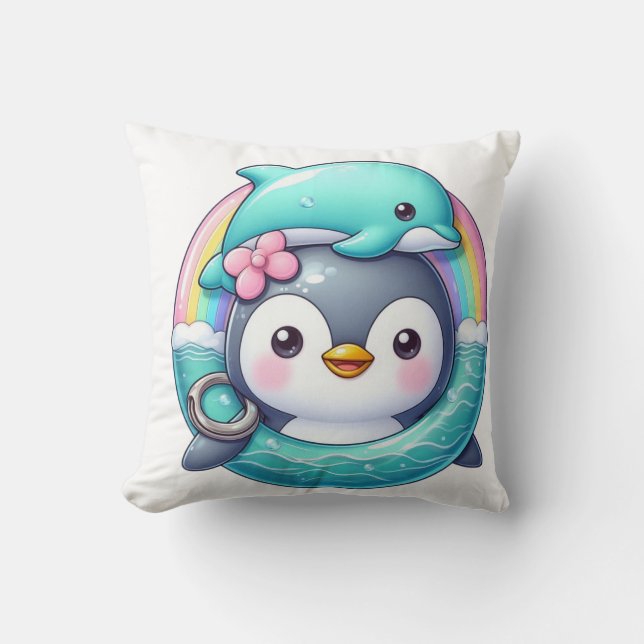 Cojín Decorativo La aventura oceánica de Penguin (Anverso)