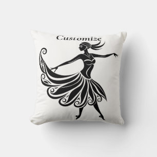 Cojín Decorativo La bailarina africana de siluetas Thunder_Thunder_