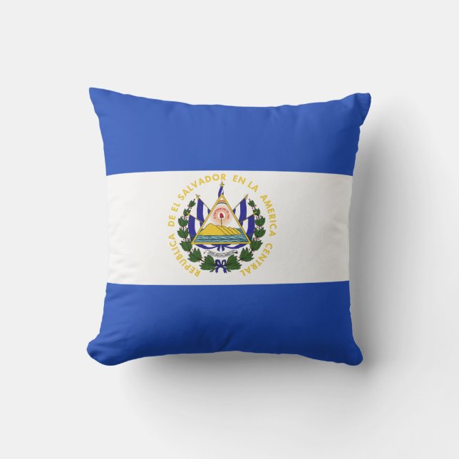 Cojín Decorativo La bandera de El Salvador (Anverso)