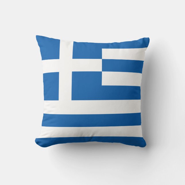 Cojín Decorativo La bandera de Grecia (Anverso)