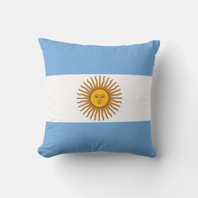 Cojín Decorativo La bandera de la Argentina (Anverso)