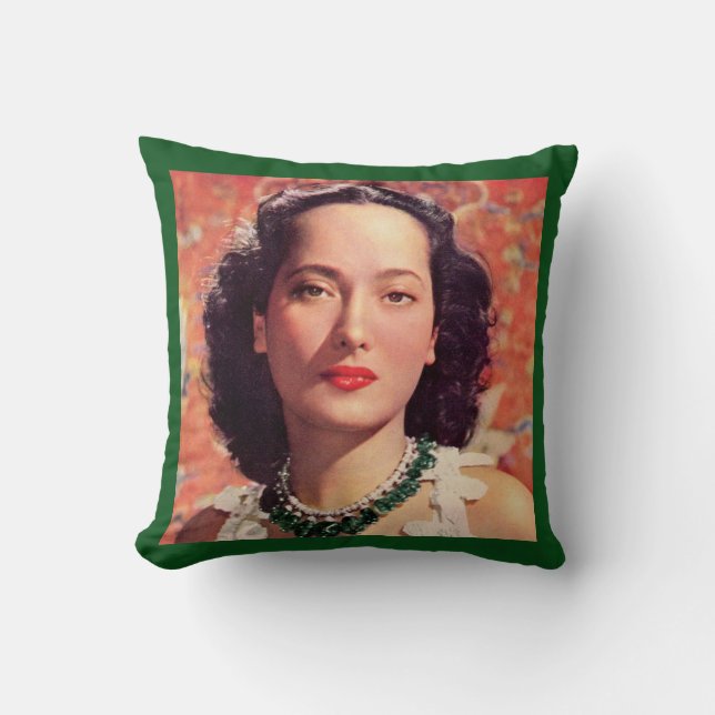 Cojín Decorativo la bella Merle Oberon (Anverso)