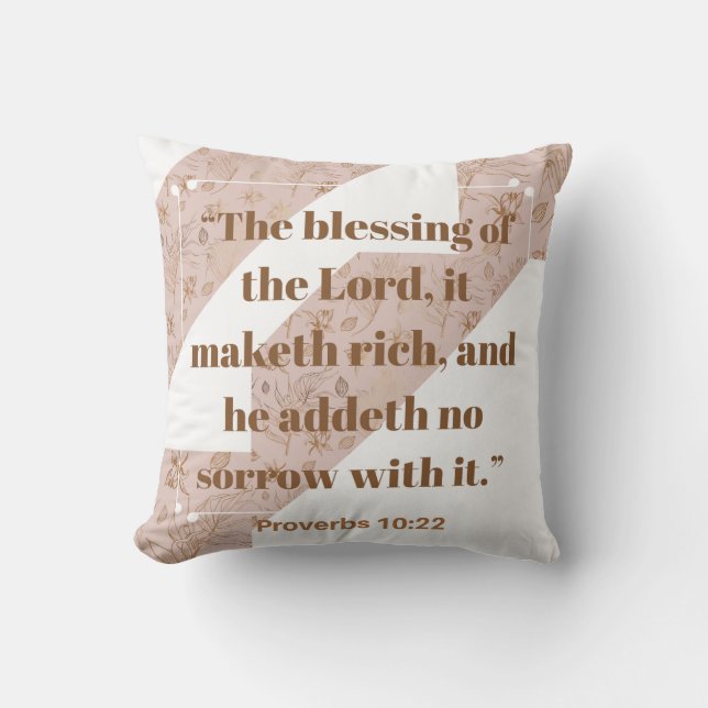 Cojín Decorativo La bendición del señor Bible Verse Pillow (Anverso)