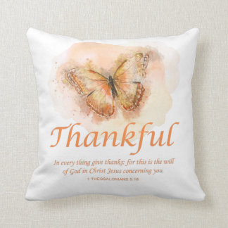 Cojín Decorativo La Biblia de Mariposa Cristiana de Mujeres Verse: