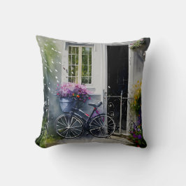 Cojín Decorativo La bicicleta de jardín