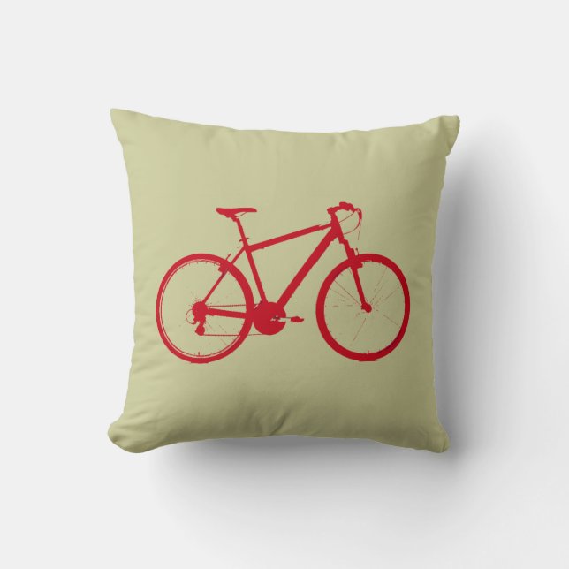 Cojín Decorativo la bicicleta roja (Anverso)