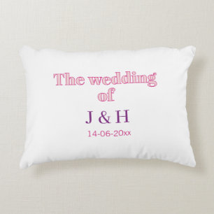 Cojín Decorativo La boda de la letra inicial del nombre de la parej