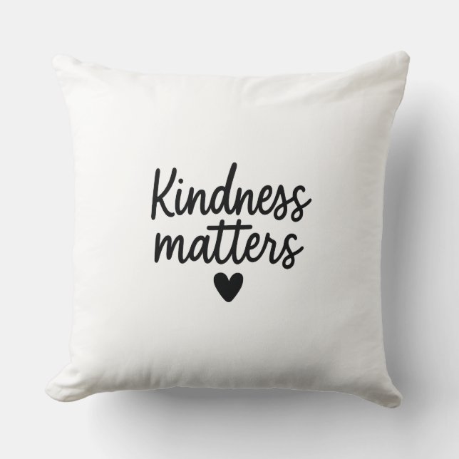 Cojín Decorativo La bondad importa - Minimalista cita Inspiradora (Anverso)