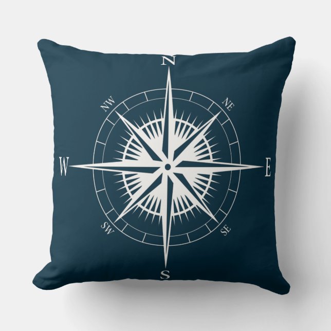 Cojín Decorativo La brújula náutica rusa (Anverso)