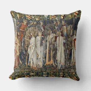 Cojín Decorativo La búsqueda del Santo Grial de William Morris: Esc