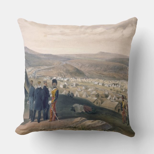 Cojín Decorativo La caballería acampa, platea 'de Seat de la guerra (Anverso)