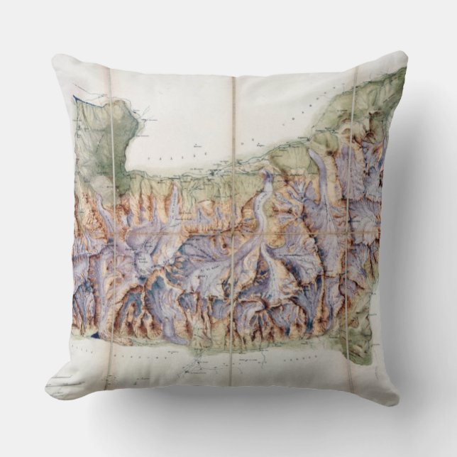 Cojín Decorativo La cadena de Mont Blanc, de una encuesta real (Anverso)