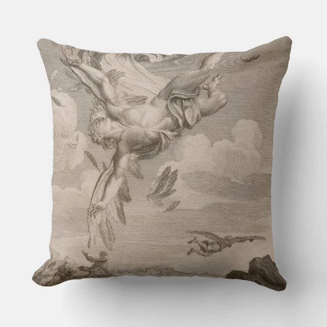 Cojín Decorativo La caída de Ícaro, 1731 (grabado) (Anverso)