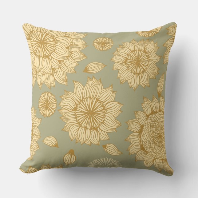 Cojín Decorativo La calma del sol en el olivo mutado (Anverso)