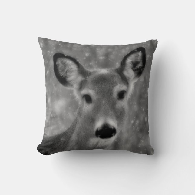 Cojín Decorativo La Cara Gentil De Un Venado (Anverso)