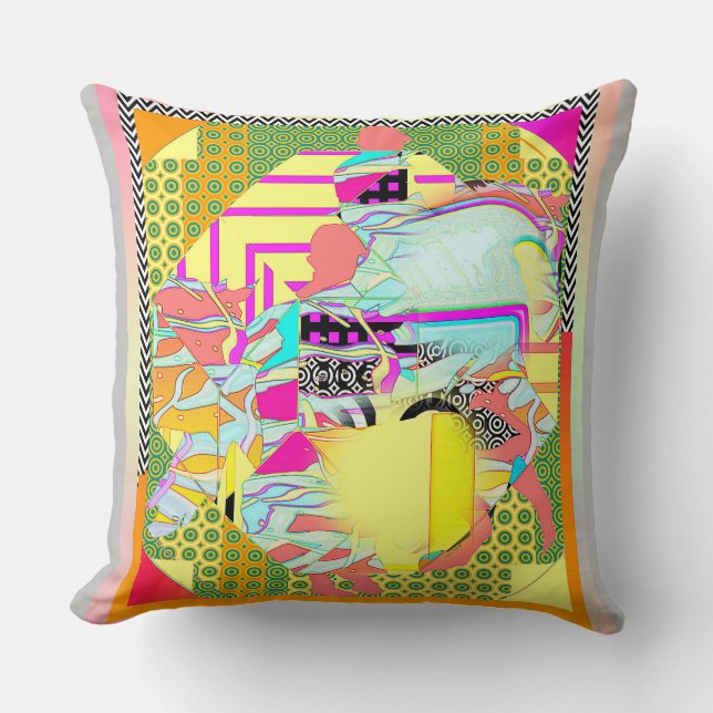 Cojín Decorativo La carrera de caballos grande (Anverso)