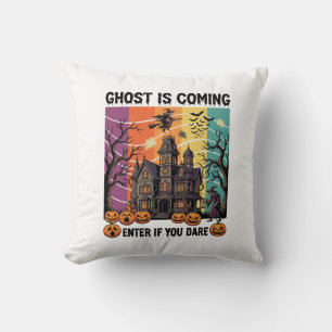 Cojín Decorativo La casa embrujada de Halloween está llegando la bo