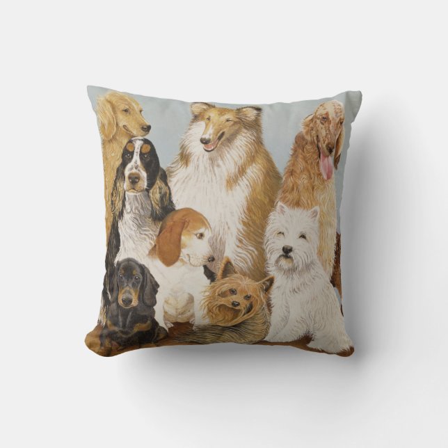 Cojín Decorativo La cena de los perros (Anverso)