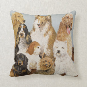 Cojín Decorativo La cena de los perros