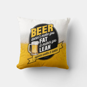 Cojín Decorativo La Cerveza Te Hace Inclinado