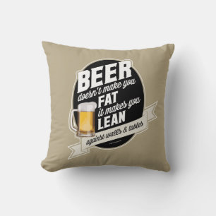 Cojín Decorativo La Cerveza Te Hace Inclinado