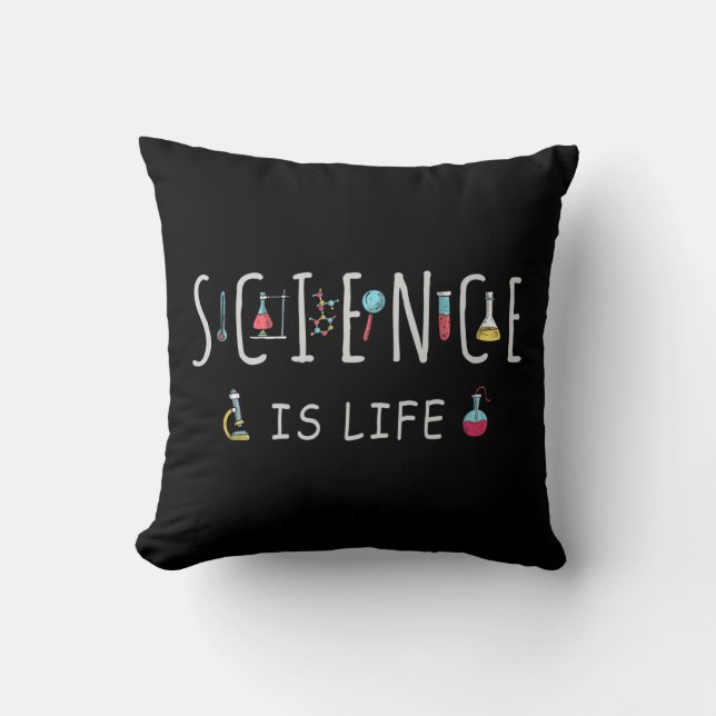 Cojín Decorativo La ciencia es vida (Anverso)