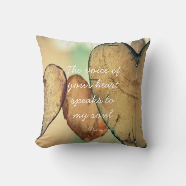 Cojín Decorativo La Cita De La Voz De Tu Corazón (Anverso)