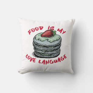 Cojín Decorativo La comida es mi idioma de amor