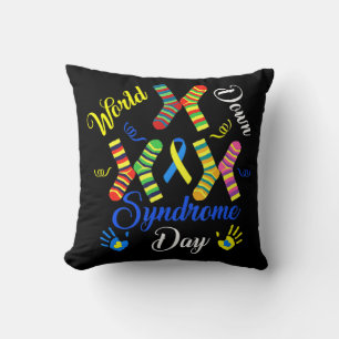 Cojín Decorativo La conciencia del Día Mundial del Síndrome de Down