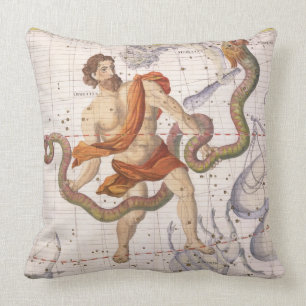 Cojín Decorativo La constelación de Ophiucus y de Serpens, platea