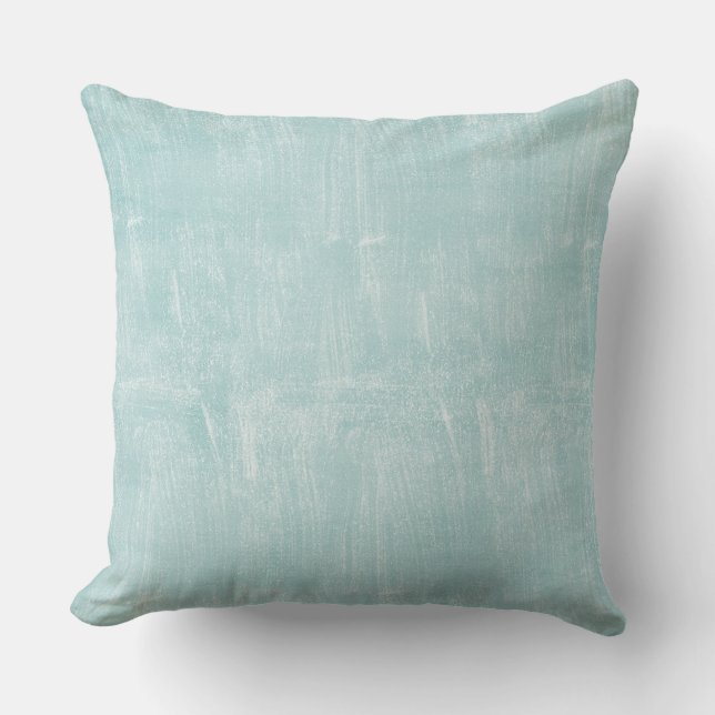 Cojín Decorativo La costa azul del océano blanco Aqua (Anverso)