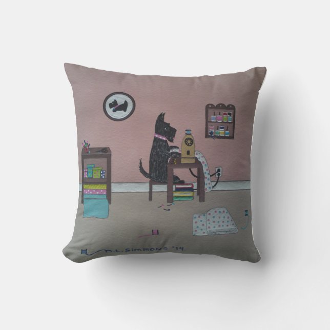 COJÍN DECORATIVO LA COSTURERA (Anverso)