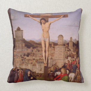 Cojín Decorativo La crucifixión (aceite en el panel)