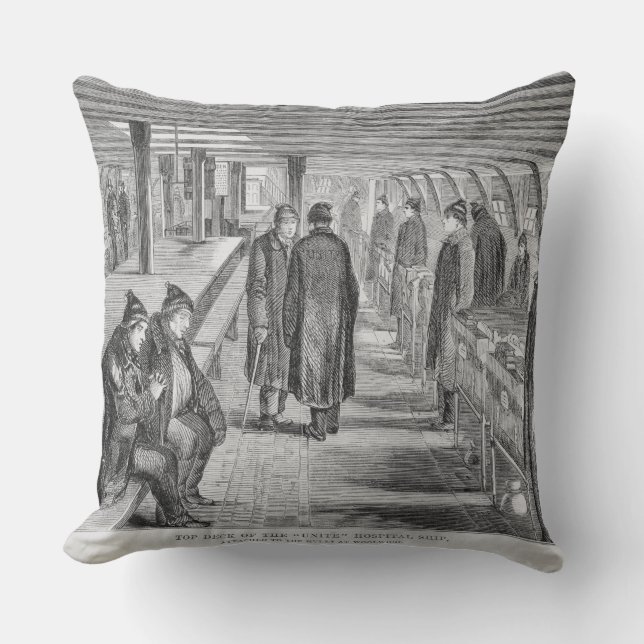 Cojín Decorativo La cubierta superior del "une" el buque hospital (Anverso)