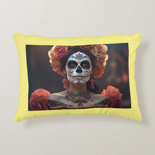 Cojín Decorativo La dama de los muertos (Anverso)