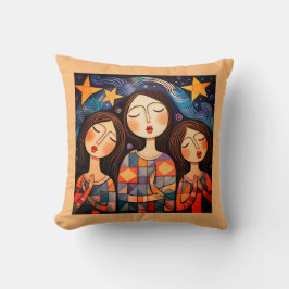 Cojín Decorativo La decoración de los ángeles de oración arroja la 