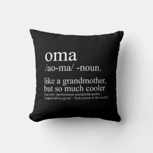 Cojín Decorativo La definición de la Oma es divertida: Día de la Ma