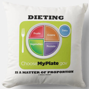 Cojín Decorativo La Dieta Es Una Cuestión De Proporción (MyPlate)
