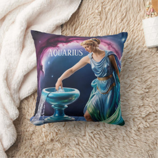 Cojín Decorativo La diosa de la astrología Aquarius Zodiac