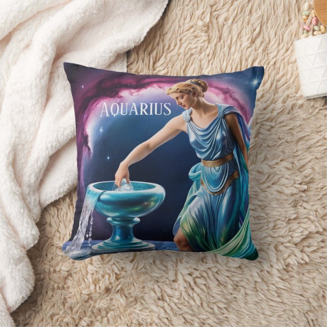 Cojín Decorativo La diosa de la astrología Aquarius Zodiac (Manta)