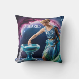 Cojín Decorativo La diosa de la astrología Aquarius Zodiac