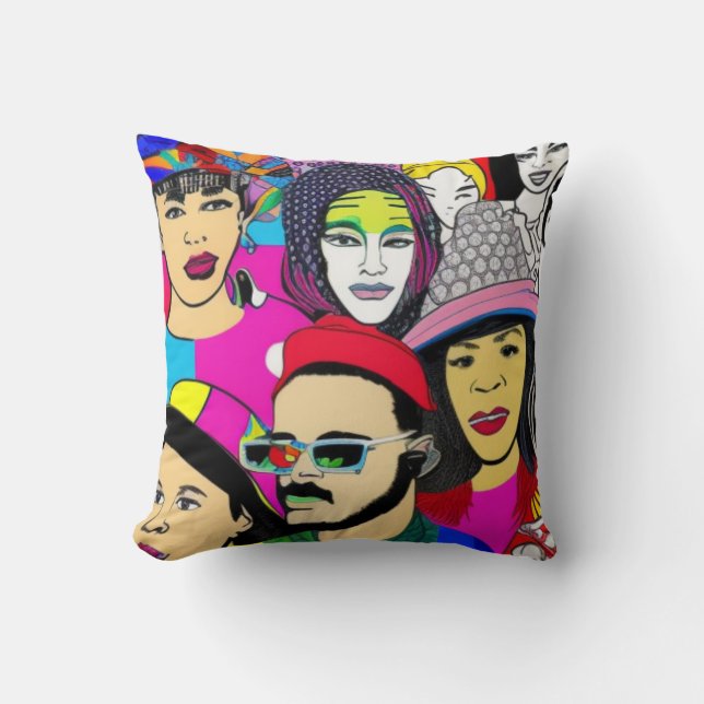 Cojín Decorativo La diversidad es divertida (Anverso)