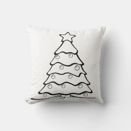 Cojín Decorativo La diversión me colorea árbol de navidad astuto