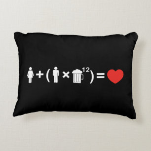 Cojín Decorativo La ecuación del amor para hombres
