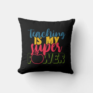Cojín Decorativo La enseñanza del día del profesor es mi gran poder