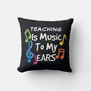 Cojín Decorativo La enseñanza es música para mis oídos personalizad
