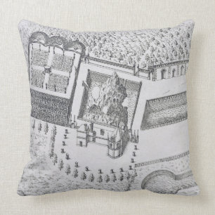Cojín Decorativo La ermita y el Maison Blanc en el castillo francé